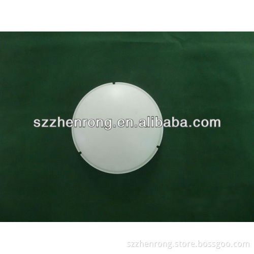 5round shaped vacuum formed plastic light cover.